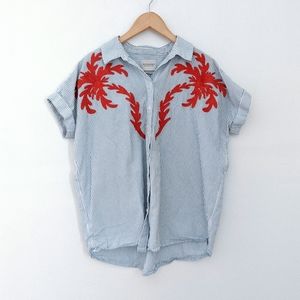Scotch & Soda Western Oversized Embroidered Shirt